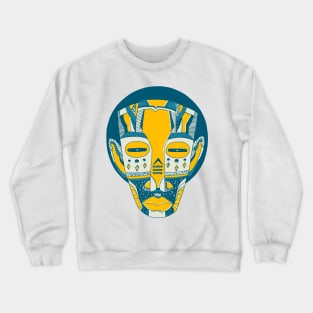 Retro Wave African Mask No 3 Crewneck Sweatshirt